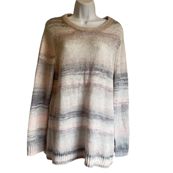 Gap Forever Soft Grey Spacedye Ombré Sweater Tunic Large NWT - Picture 3 of 11